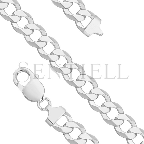 Silver (925) diamond-cut bracelet - curb extra flat Ø 250