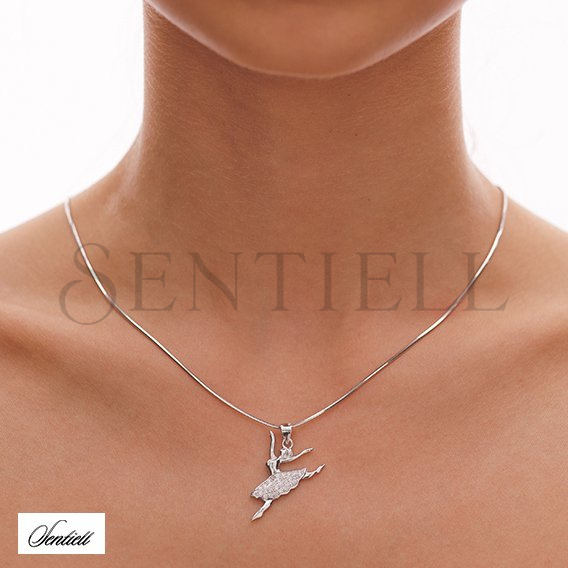 Silver (925) ballerina pendant with zirconia