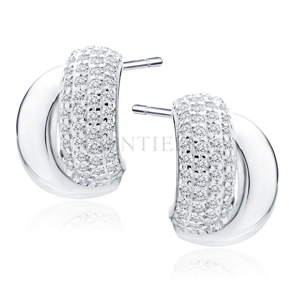 Silver (925) earrings with white zirconias