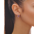 Silver (925) earrings with ruby zirconia