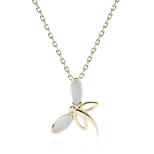 Silver (925) gold-plated necklace - dragonfly