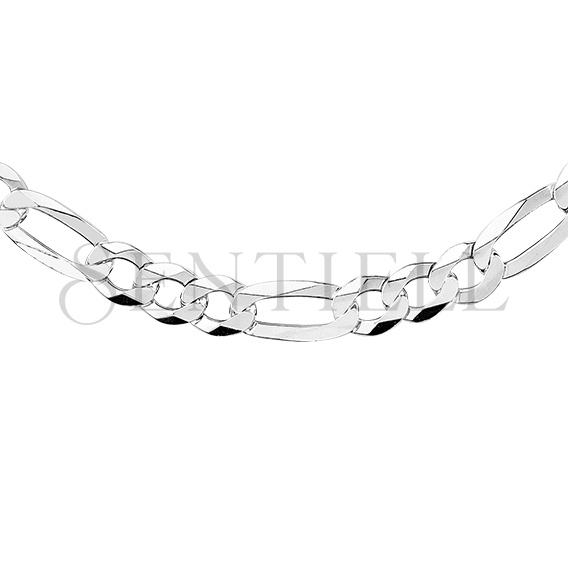 Silver (925) diamond-cut chain - figaro extra flat Ø 200