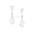 Silver (925) stylish, bridal earrings with zirconia