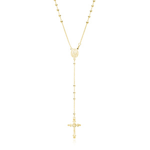 Silver (925) gold-plated rosary necklace