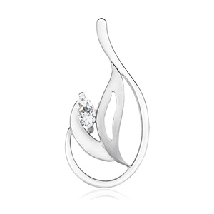 Silver (925) pendant with white zirconia
