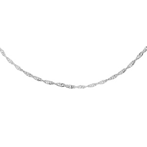 Silver (925) rhodium-plated chain singapur Ø 027