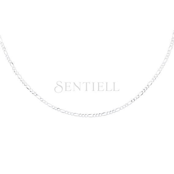 Silver (925) diamond-cut chain - figaro extra flat Ø 050
