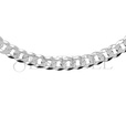 Silver (925) diamond-cut chain - curb extra flat rhodium-plated Ø 180