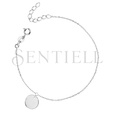 Silver (925) bracelet with round pendant