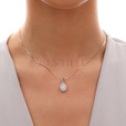 Silver (925) pendant white zirconia