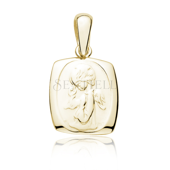 Colgante de Plata de ley 925 chapado en oro Little Angel