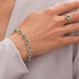 Silver (925) ring with emerald zirconia