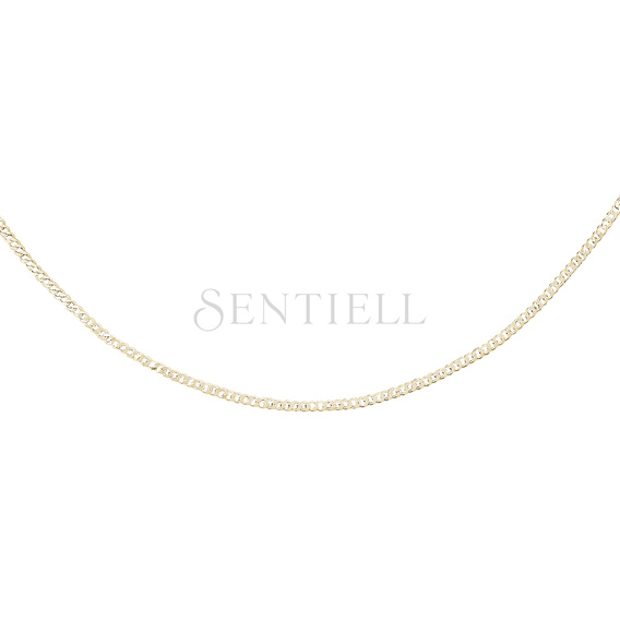 Silver (925) diamond-cut gold-plated chain - curb extra flat Ø 050
