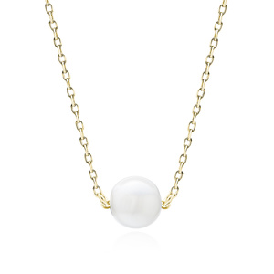 Silver (925) gold-plated necklace with pearl