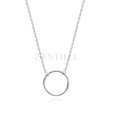 Gargantilla de plata de ley 925 con círculo