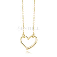 Silver (925) gold-plated choker necklace with heart