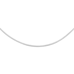 Silver (925) rhodium-plated Venetian box chain - diamond-cut