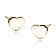 Silver (925) gold-plated earrings - hearts