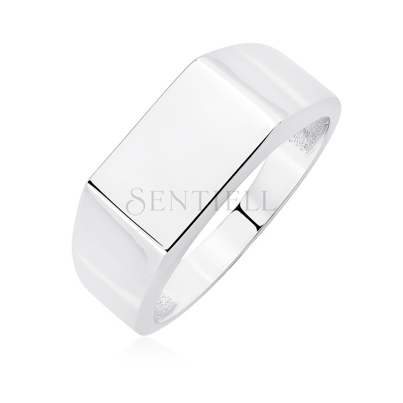 Anillo de sello de plata de ley 925