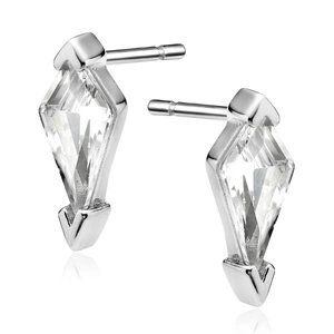 Silver (925) earrings with white zirconias