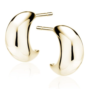 Silver (925) gold-plated earrings - crescent