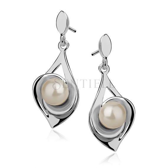 Silver (925) earrings - pearl