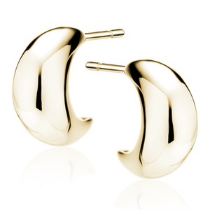 Silver (925) gold-plated earrings - crescent