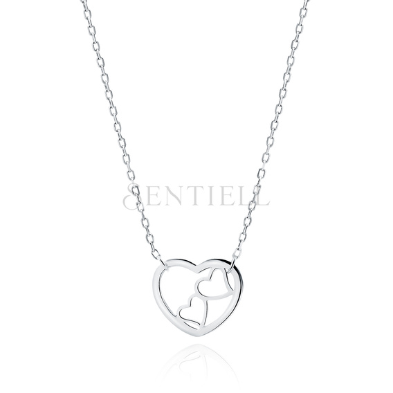 Silver (925) necklace - hearts