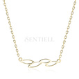 Silver (925) gold-plated necklace - leaves