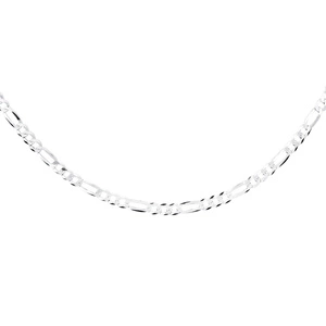 Silver (925) diamond-cut chain - figaro extra flat Ø 100