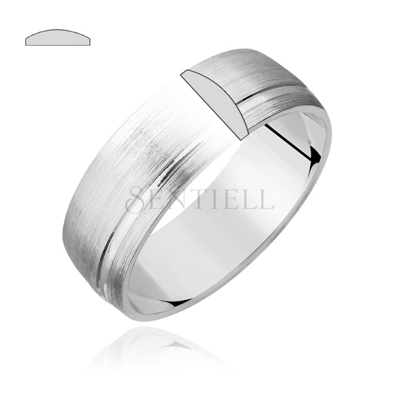 Silver (925) wedding ring, satin