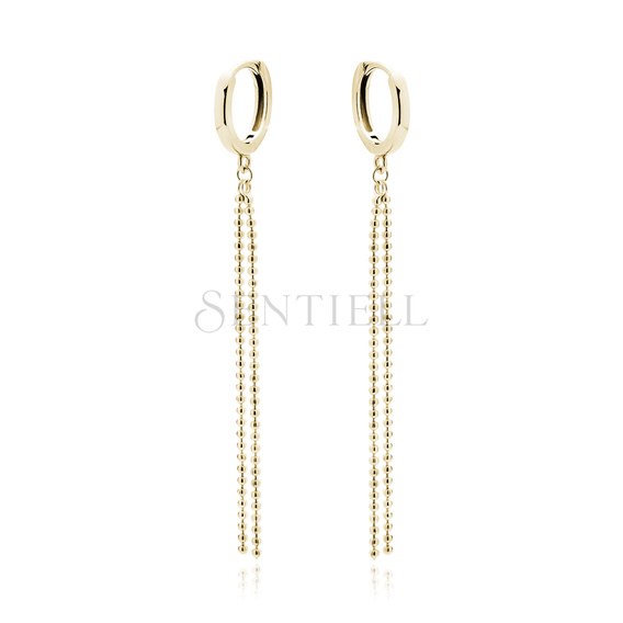 Silver (925) gold-plated earrings with chains