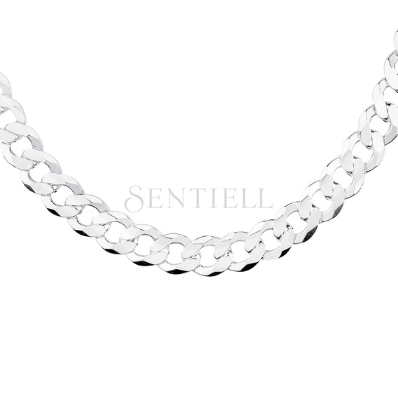 Silver (925) diamond-cut chain - curb extra flat Ø 300