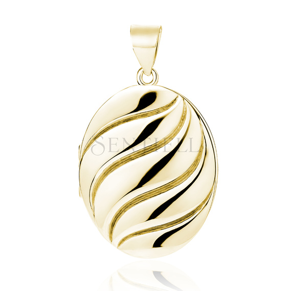 Silver (925) polished gold-plated pendant - locket