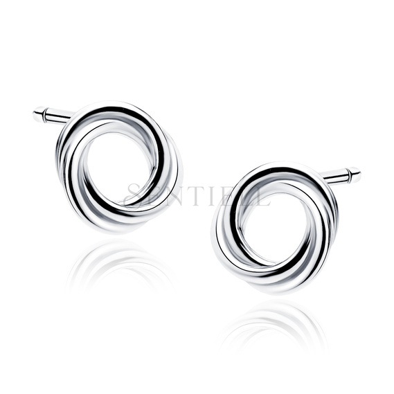 Silver (925) earrings - intertwined circles