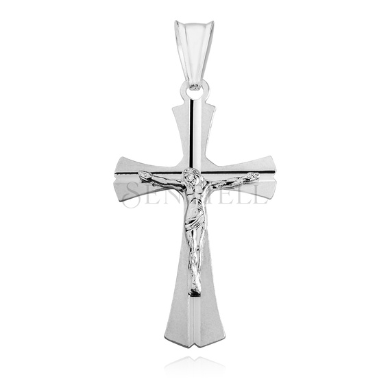 Silver (925) diamond cut pendant cross