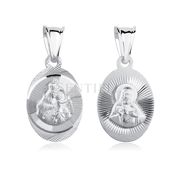 Silver (925) pendant - Jesus Christ / Scapular Mary