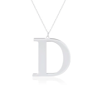 Silver (925) necklace - letter D