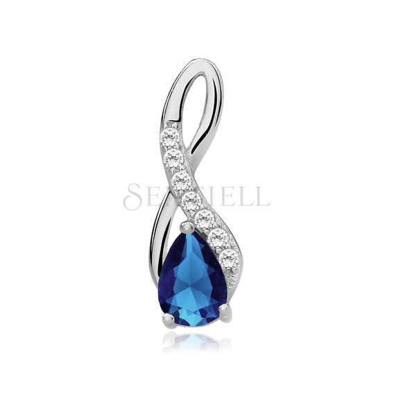 Silver (925) pendant with sapphire zirconia