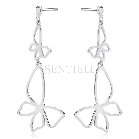 Silver (925) earrings - butterflies