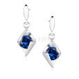 Silver (925) Earrings with sapphire zirconia