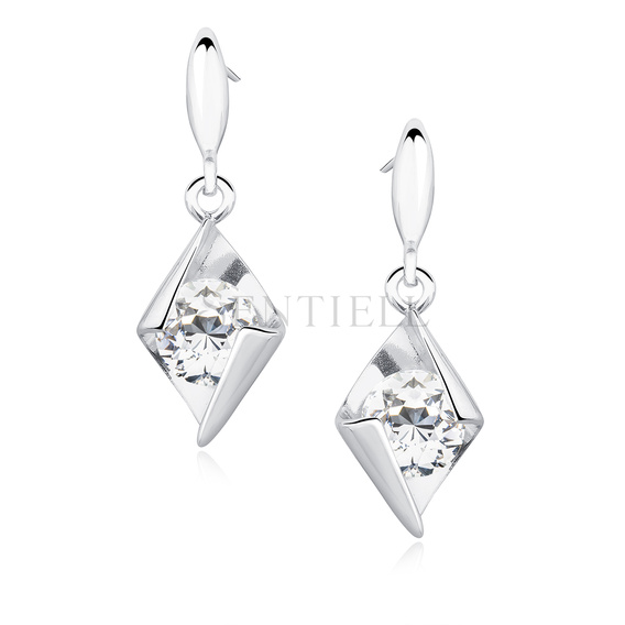 Silver (925) Earrings white zirconia