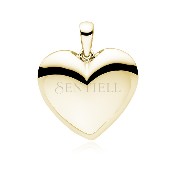 Silver (925) gold-plated pendant - heart