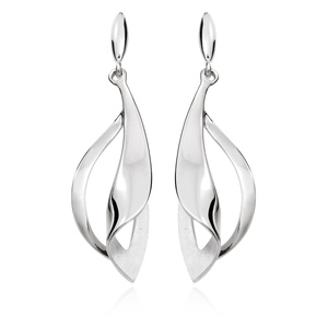 Silver (925) long earrings
