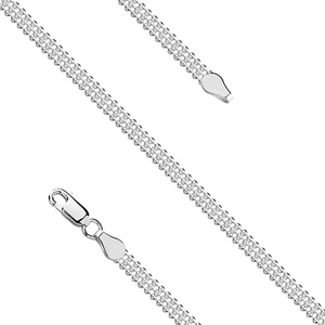 Cadena de bolitas en plata de ley 925 con baño de rodio