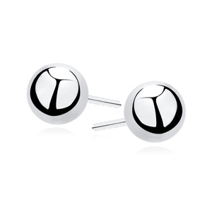 Silver (925) earrings balls - highly polished