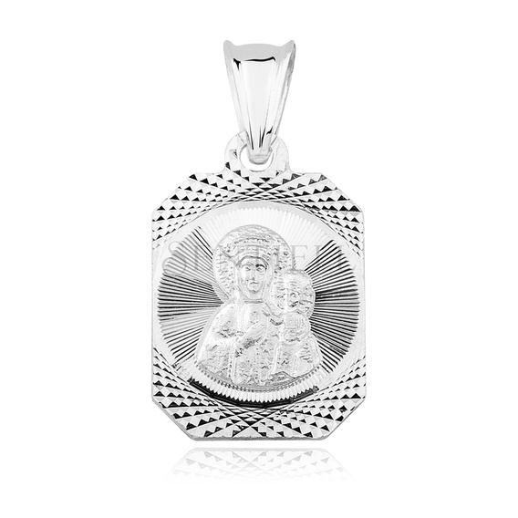 Colgante de Plata de ley 925 Virgen María / Virgen Negra