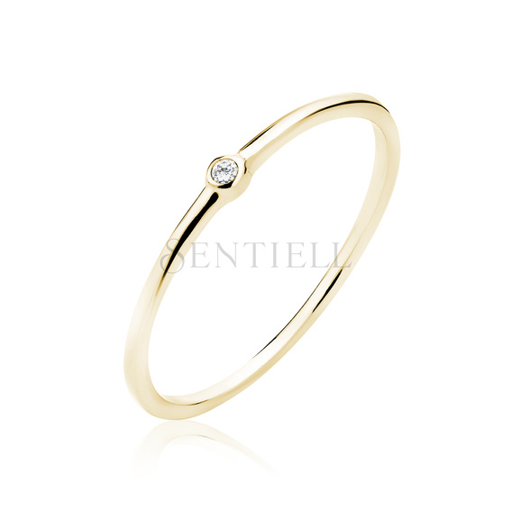 Anillo de plata de ley 925 chapado en oro