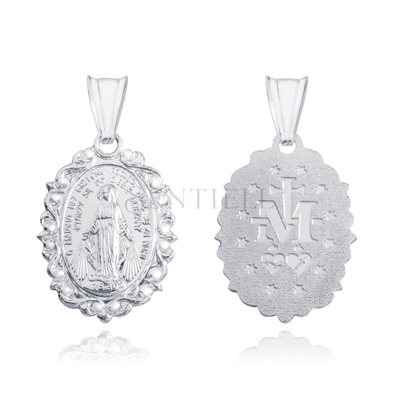 Colgante de Plata de ley 925 Virgen María Pisa la Serpiente