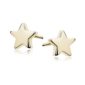 Silver (925) earrings stars gold-plated